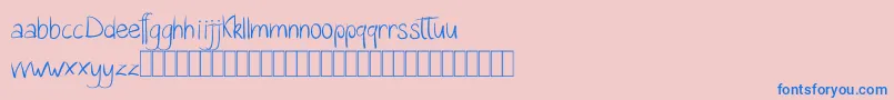 Katalyn Demo Font – Blue Fonts on Pink Background