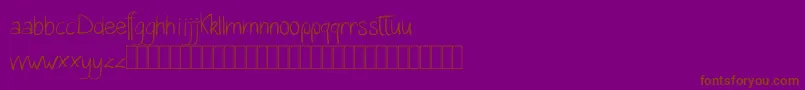 Katalyn Demo Font – Brown Fonts on Purple Background
