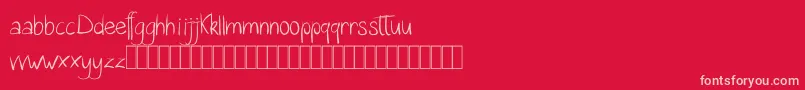 Katalyn Demo Font – Pink Fonts on Red Background