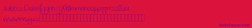 Katalyn Demo Font – Purple Fonts on Red Background