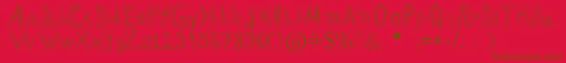 Katas Cornleaves Font – Brown Fonts on Red Background