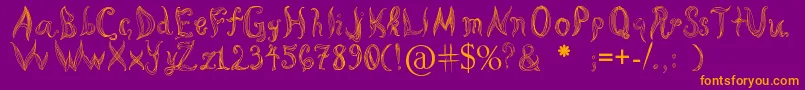 Katas Cornleaves Font – Orange Fonts on Purple Background