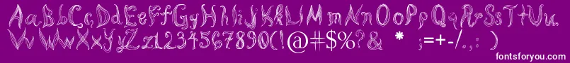 Katas Cornleaves Font – White Fonts on Purple Background