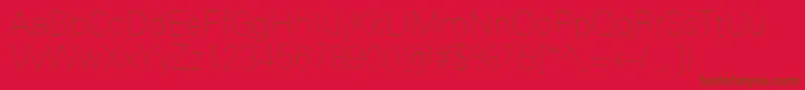 UniversNextProUltralight Font – Brown Fonts on Red Background