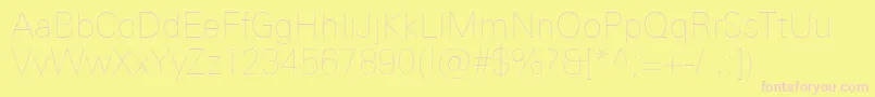 UniversNextProUltralight Font – Pink Fonts on Yellow Background