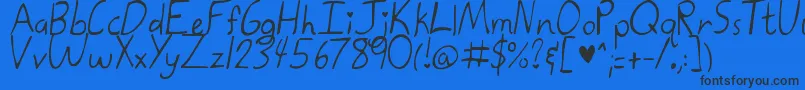 KatetheGreat Font – Black Fonts on Blue Background