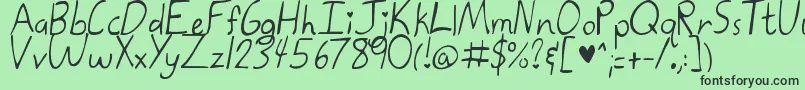 KatetheGreat Font – Black Fonts on Green Background