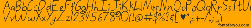 KatetheGreat Font – Black Fonts on Orange Background