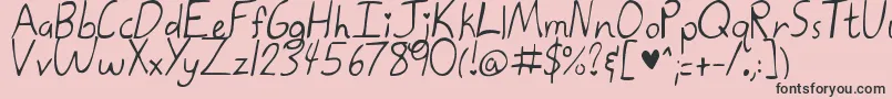 KatetheGreat Font – Black Fonts on Pink Background