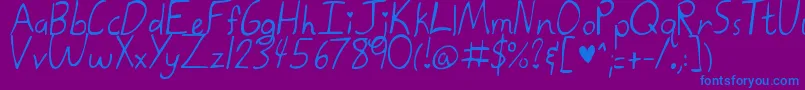 KatetheGreat Font – Blue Fonts on Purple Background