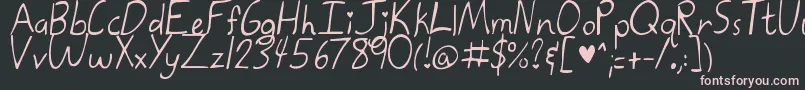 KatetheGreat Font – Pink Fonts on Black Background