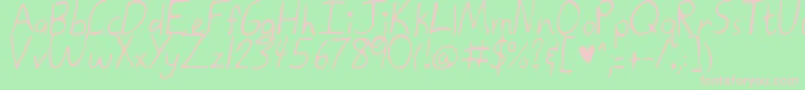 KatetheGreat Font – Pink Fonts on Green Background