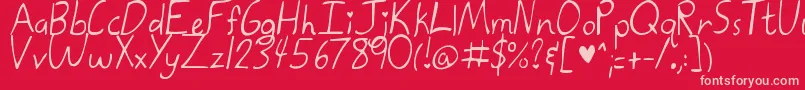 KatetheGreat Font – Pink Fonts on Red Background