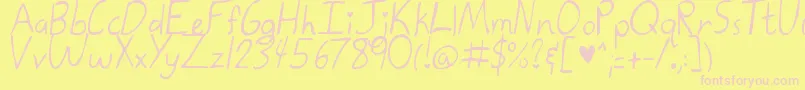 KatetheGreat Font – Pink Fonts on Yellow Background