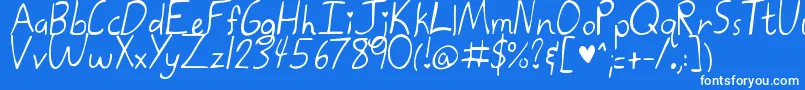 KatetheGreat Font – White Fonts on Blue Background