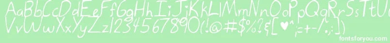 KatetheGreat Font – White Fonts on Green Background