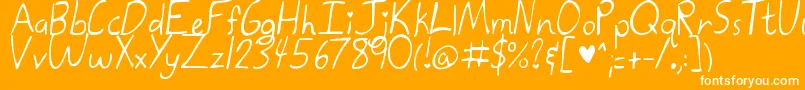 KatetheGreat Font – White Fonts on Orange Background
