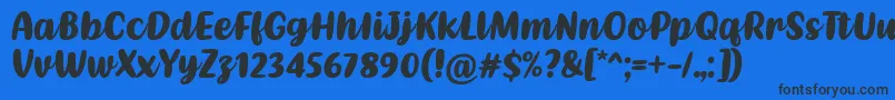 フォントKathen Font by Situjuh 7NTypes – 黒い文字の青い背景