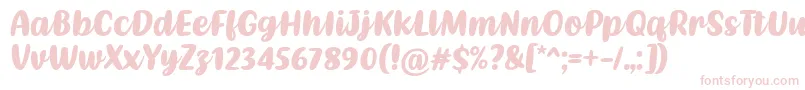 Kathen Font by Situjuh 7NTypes Font – Pink Fonts on White Background