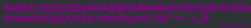 Czcionka Kathen Font by Situjuh 7NTypes – fioletowe czcionki na czarnym tle