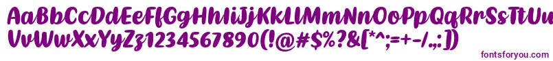 Czcionka Kathen Font by Situjuh 7NTypes – fioletowe czcionki na białym tle