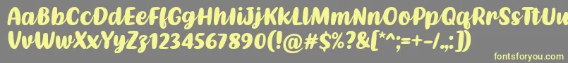 Czcionka Kathen Font by Situjuh 7NTypes – żółte czcionki na szarym tle