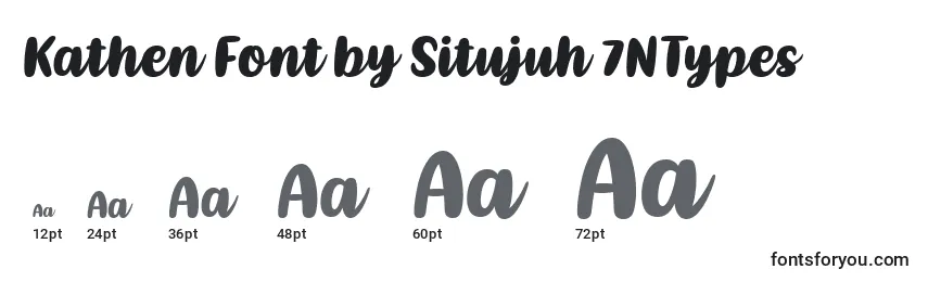 Größen der Schriftart Kathen Font by Situjuh 7NTypes