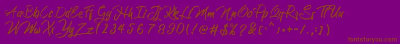Katherine Font – Brown Fonts on Purple Background