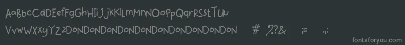 Шрифт katkat scrambled demo – серые шрифты на чёрном фоне