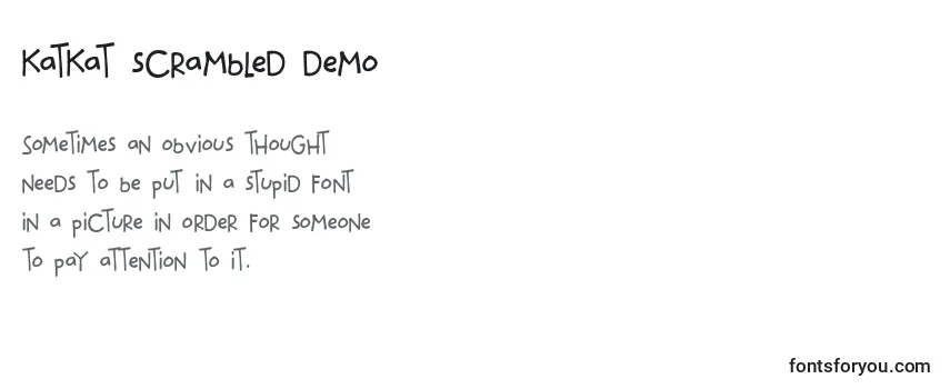Katkat scrambled demo Font