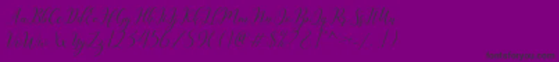 Katlyne-Schriftart – Schwarze Schriften auf violettem Hintergrund