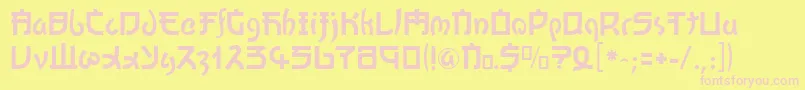 KATO     Font – Pink Fonts on Yellow Background