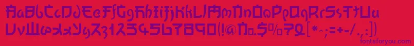 KATO     Font – Purple Fonts on Red Background