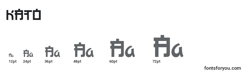 Größen der Schriftart KATO     (131439)
