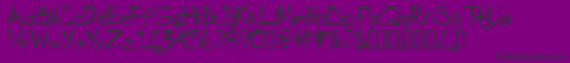 InkblotscriptsskBold-Schriftart – Schwarze Schriften auf violettem Hintergrund