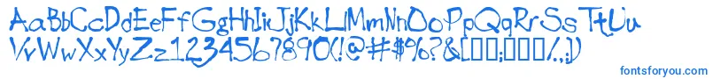 InkblotscriptsskBold Font – Blue Fonts on White Background