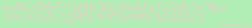 InkblotscriptsskBold Font – Pink Fonts on Green Background
