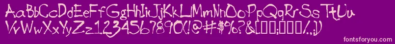 InkblotscriptsskBold Font – Pink Fonts on Purple Background