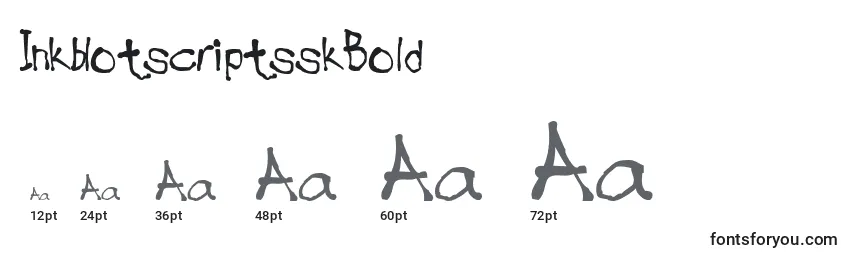 Размеры шрифта InkblotscriptsskBold
