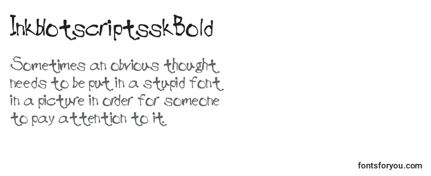 Review of the InkblotscriptsskBold Font