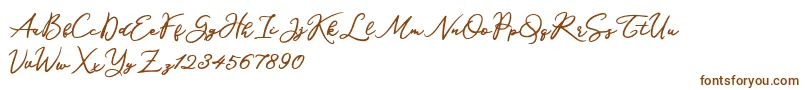 Шрифт Katrine Holland – коричневые шрифты на белом фоне