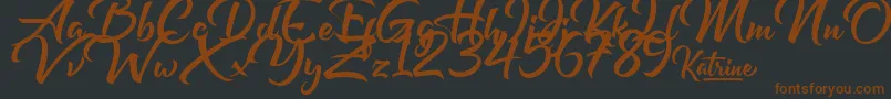 Katrine Font – Brown Fonts on Black Background