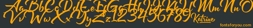 Katrine Font – Orange Fonts on Black Background