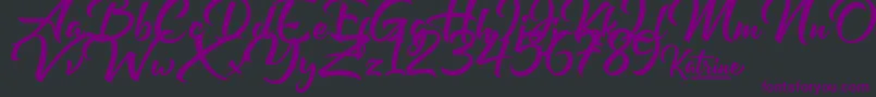 Katrine Font – Purple Fonts on Black Background