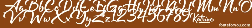 Czcionka Katrine – białe czcionki na brązowym tle