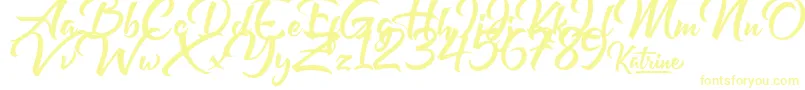 Czcionka Katrine – żółte czcionki