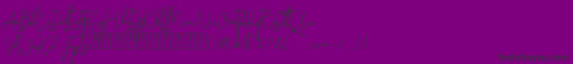 fuente Katty Pretty 2 – Fuentes Negras Sobre Fondo Morado