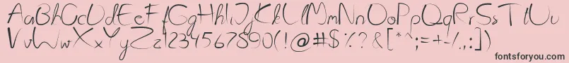 Kattyland Font – Black Fonts on Pink Background
