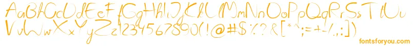 Шрифт Kattyland – оранжевые шрифты