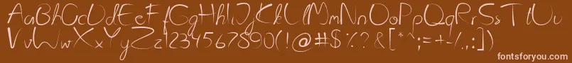 Kattyland Font – Pink Fonts on Brown Background